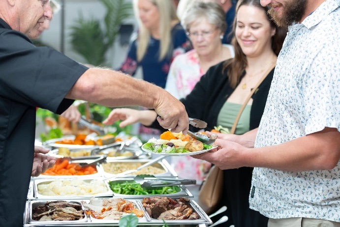 A buffet spread ready for a last minute event